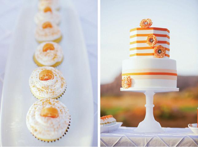 orange-cake-cupcakes-tangerine-tango-wedding-inspiration