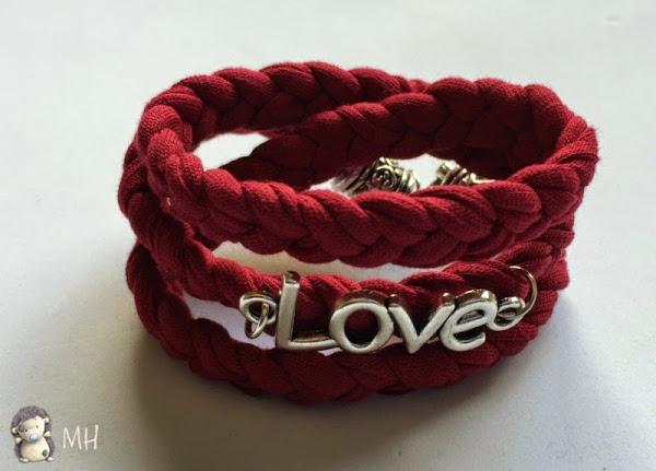 Pulsera trenza de trapillo
