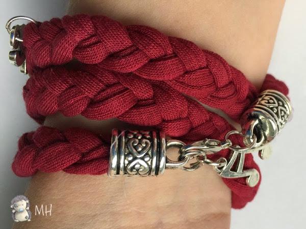 Pulsera trenza de trapillo