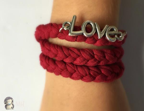 Pulsera trenza de trapillo