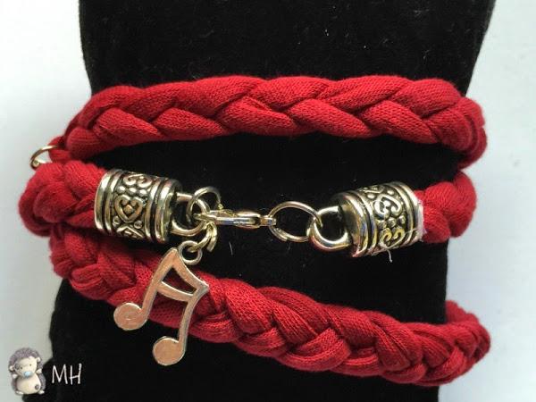 Pulsera trenza de trapillo