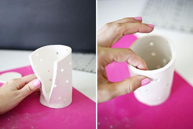 portavelas pasta modelar pasos