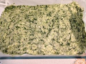 Espinacas en recipiente