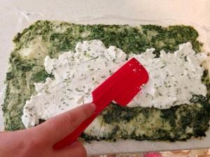 Espinaca y pasta de yogurt