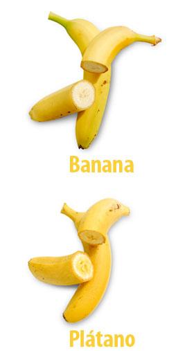 Plátano vs banana