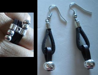 manualidades caseras faciles anillo con pendientes zarmak en cuero 
