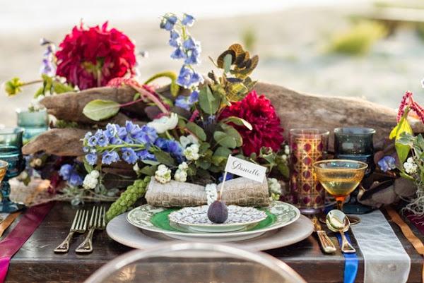 Decorar una mesa al aire libre