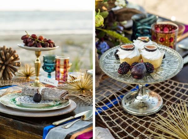 Decorar una mesa al aire libre