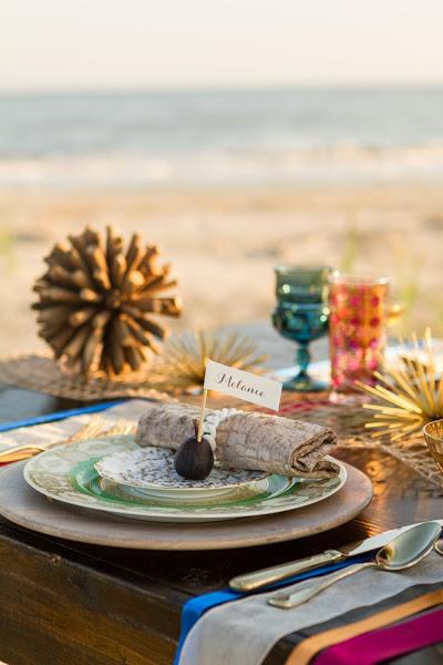 Decorar una mesa al aire libre