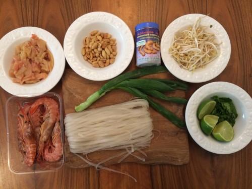 Ingredientes del Pad Thai