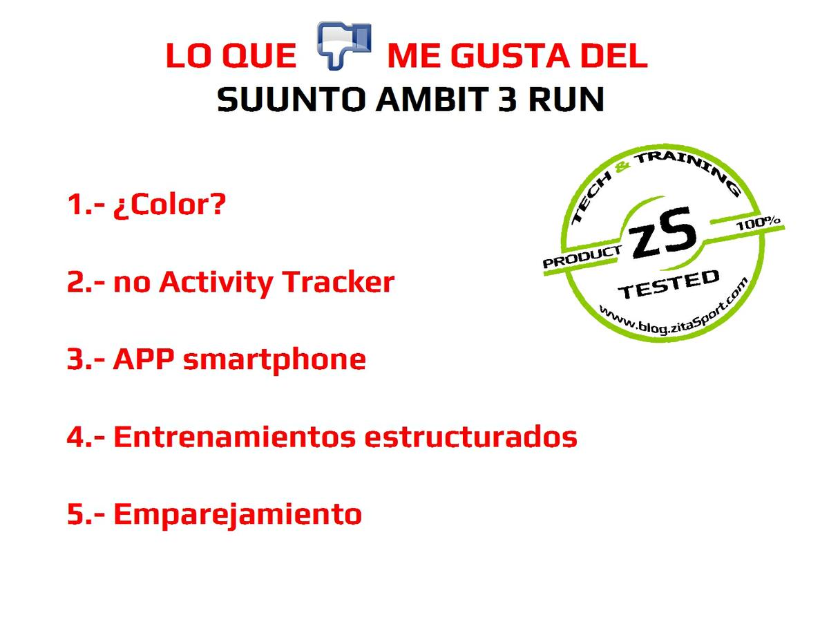 suunto ambit 3 run a mejorar