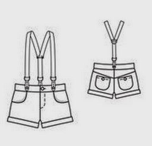 Patrón shorts niño Burda