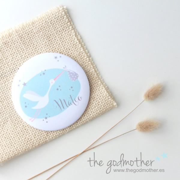 espejo para bautizo cigüeña - detalles para bautizo - regalo recién nacido - detalle original bautizo - espejos para bautizo niño