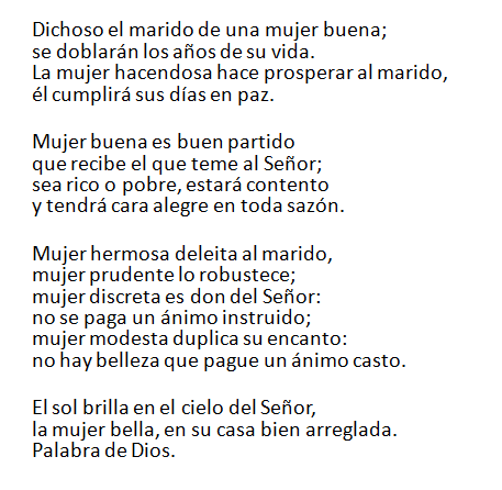 Lectura del libro del Eclesiástico