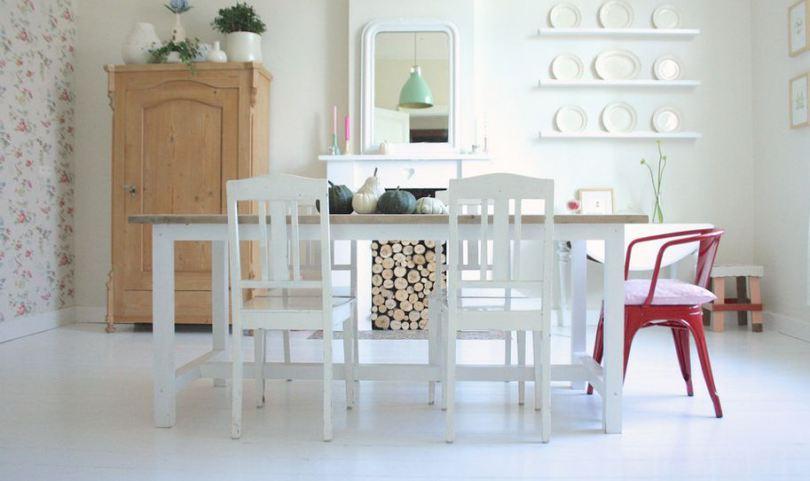 comedor blanco de estilo nordico 2