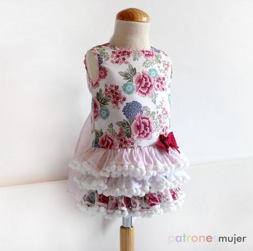 vestido con falda de volantes-patronesmujer