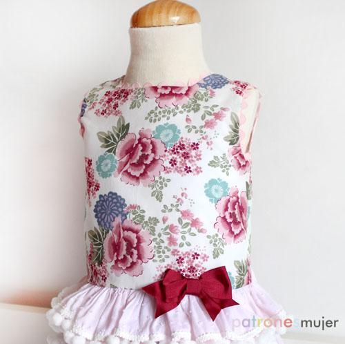 vestido con falda de volantes-patronesmujer