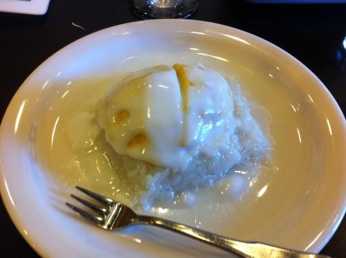 Sticky Rice con mango en el restaurante Thai Times en USA