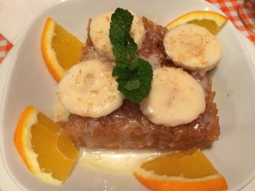 Otra posibilidad: Sticky rice con platano y naranja