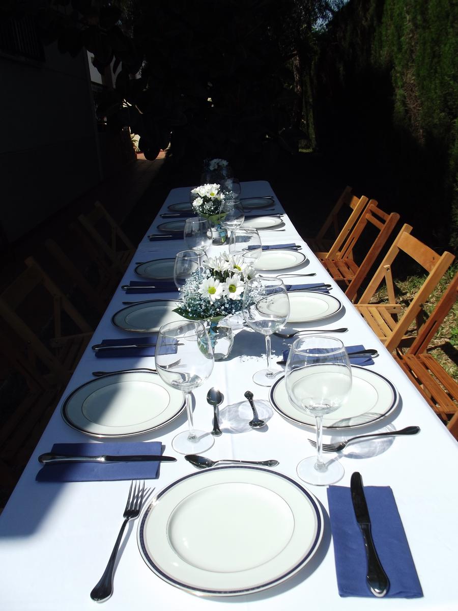 Decoración de mesa informal