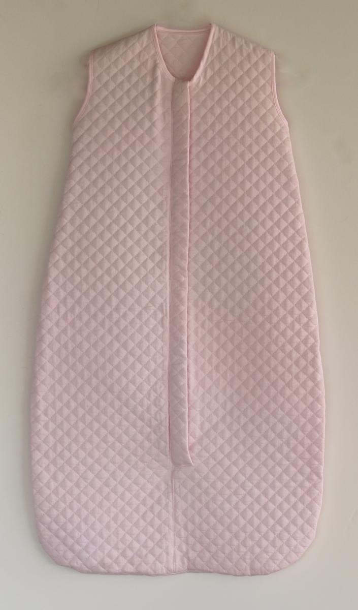 Saco de dormir en piqué guateado rosa