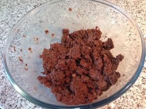 mezclar masa- pop cakes de chocolate sin azúcar