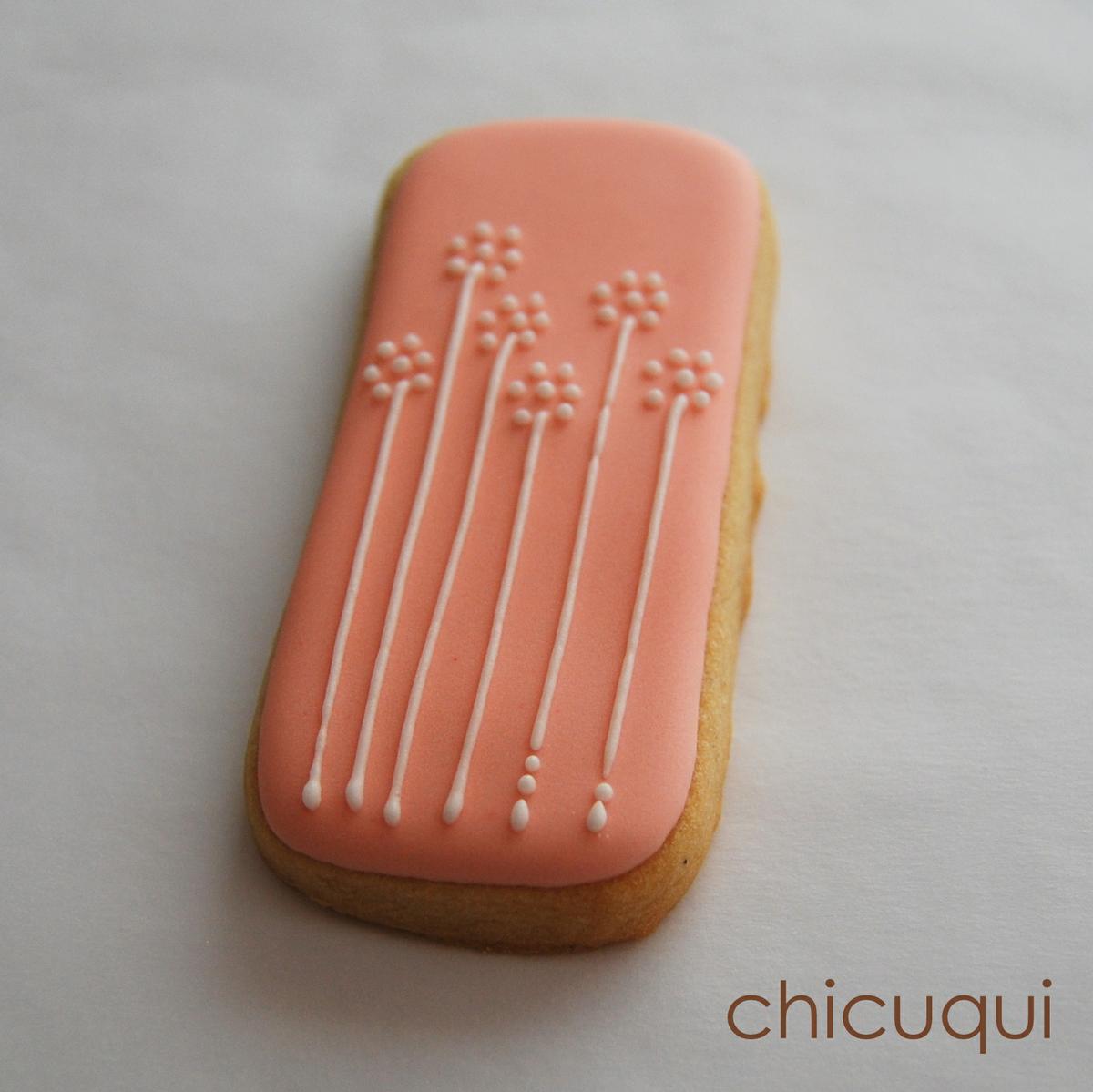 Flores primavera rosas en galletas decoradas chicuqui.com