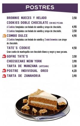 Postres Tate’s Burger