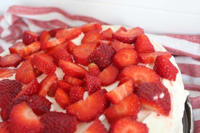 Pastel de fresas