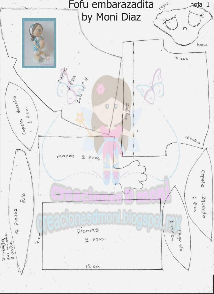 moldes de fofucha embarazada (1)