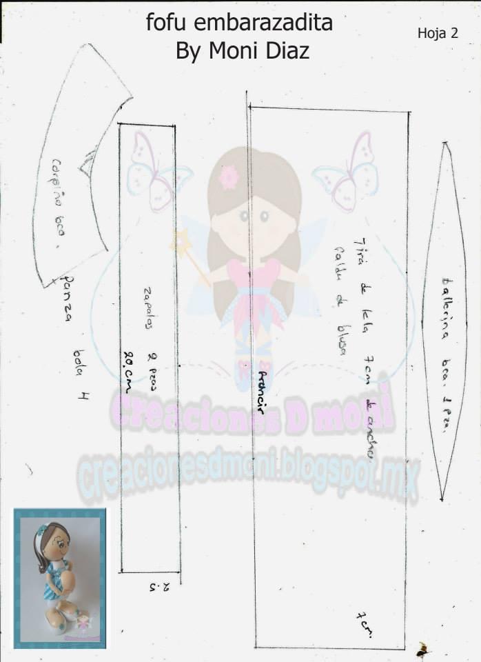 moldes de fofucha embarazada (2)