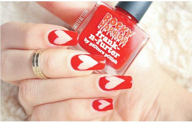Uñas con corazones perfectas para San Valentin