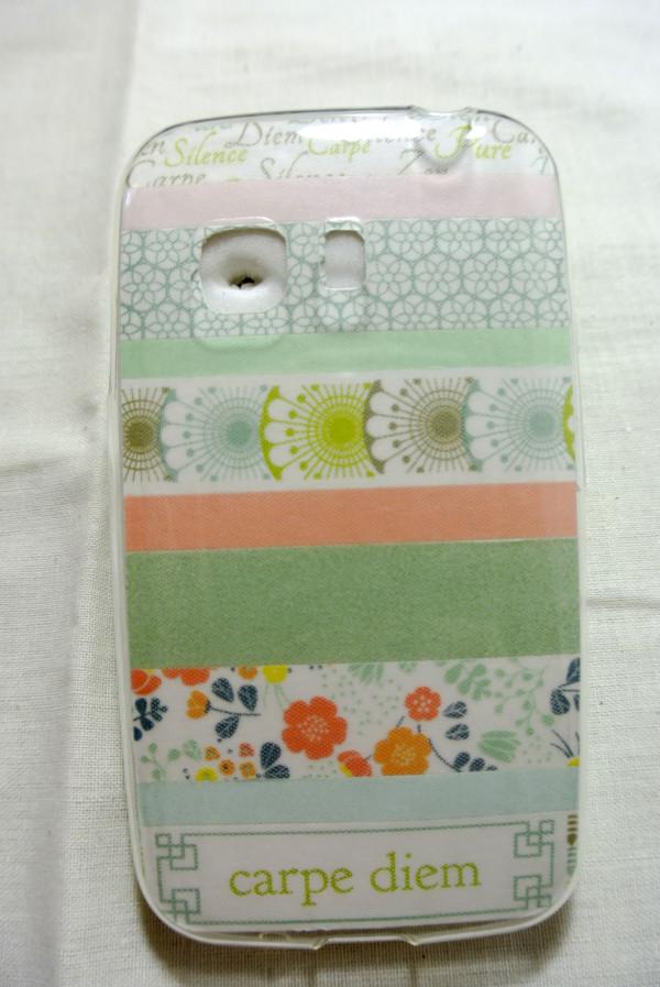 Funda de móvil con washi tape