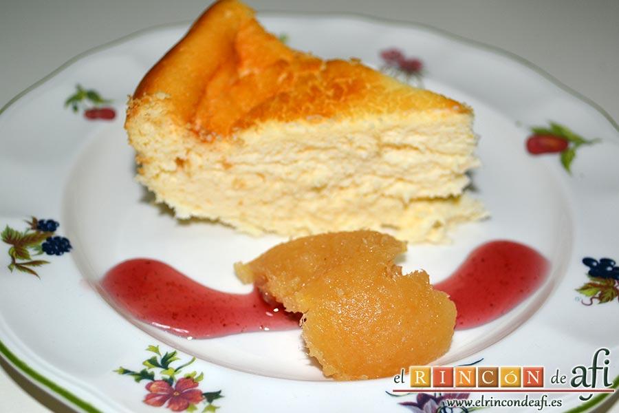 Tarta de queso japonesa, sugerencia de presentación