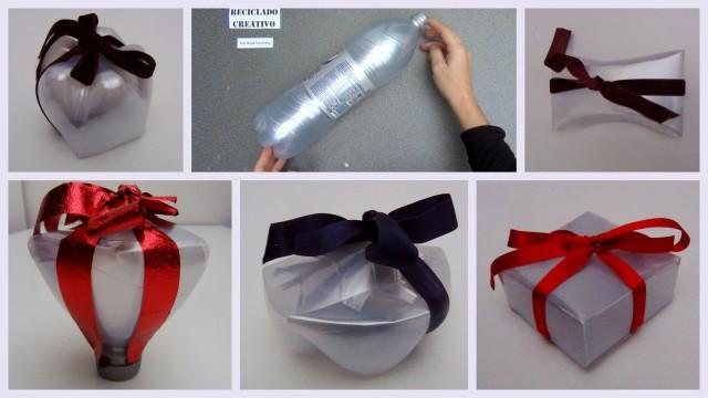 Cajas de regalo con botellas de plástico pet