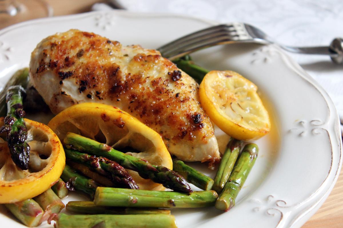 POLLO CON LIMON Y ESPARRAGOS PASO A PASO RECETA FACIL Y RAPIDA