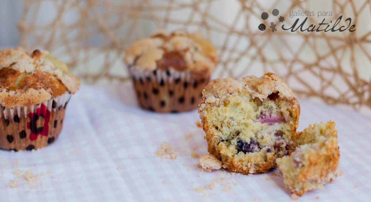 Muffins de cerezas y yogur