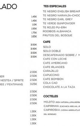 Dulce, Salado y Bebidas