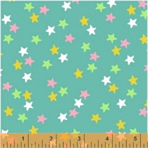 Estrellas sobre verde agua