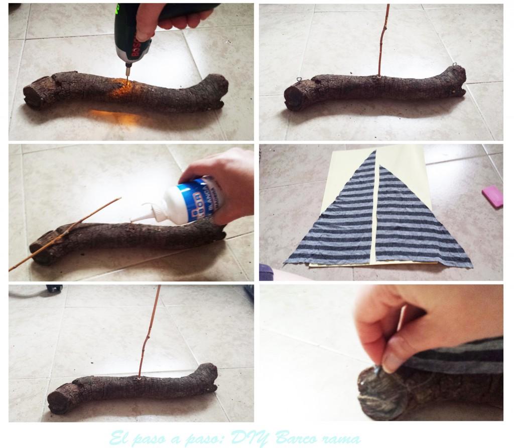 Ambiente marinero - Paso a paso DIY barco rama