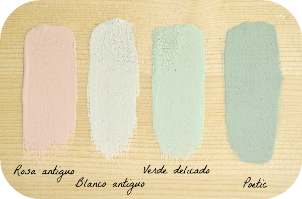 rosa blanco antiguo verde delicado poetic chalk paint