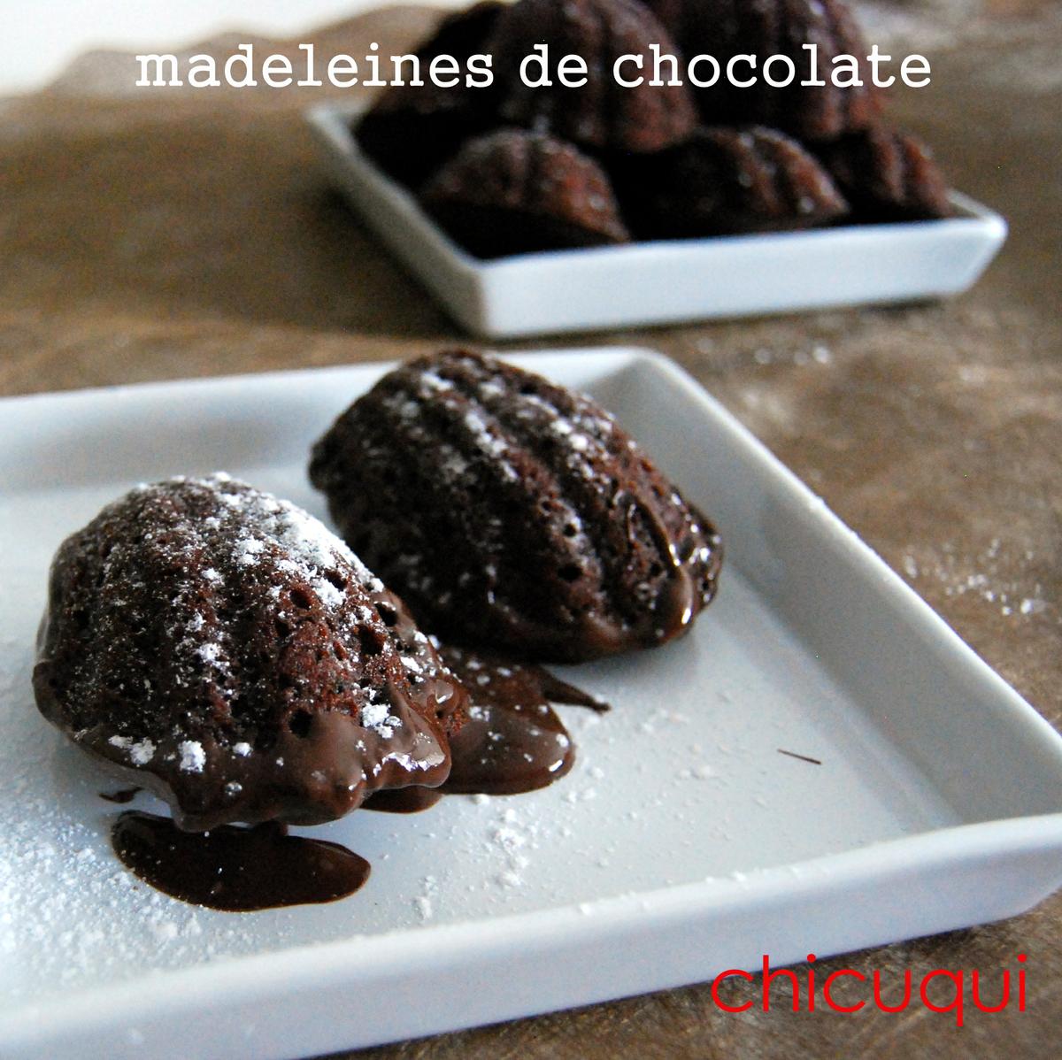 receta de madeleines de chocolate en chicuqui.com galletas decoradas