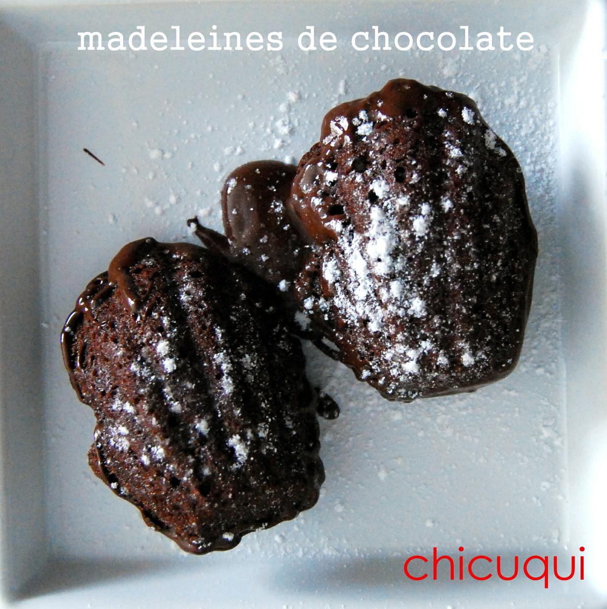 receta de madeleines de chocolate en chicuqui.com galletas decoradas