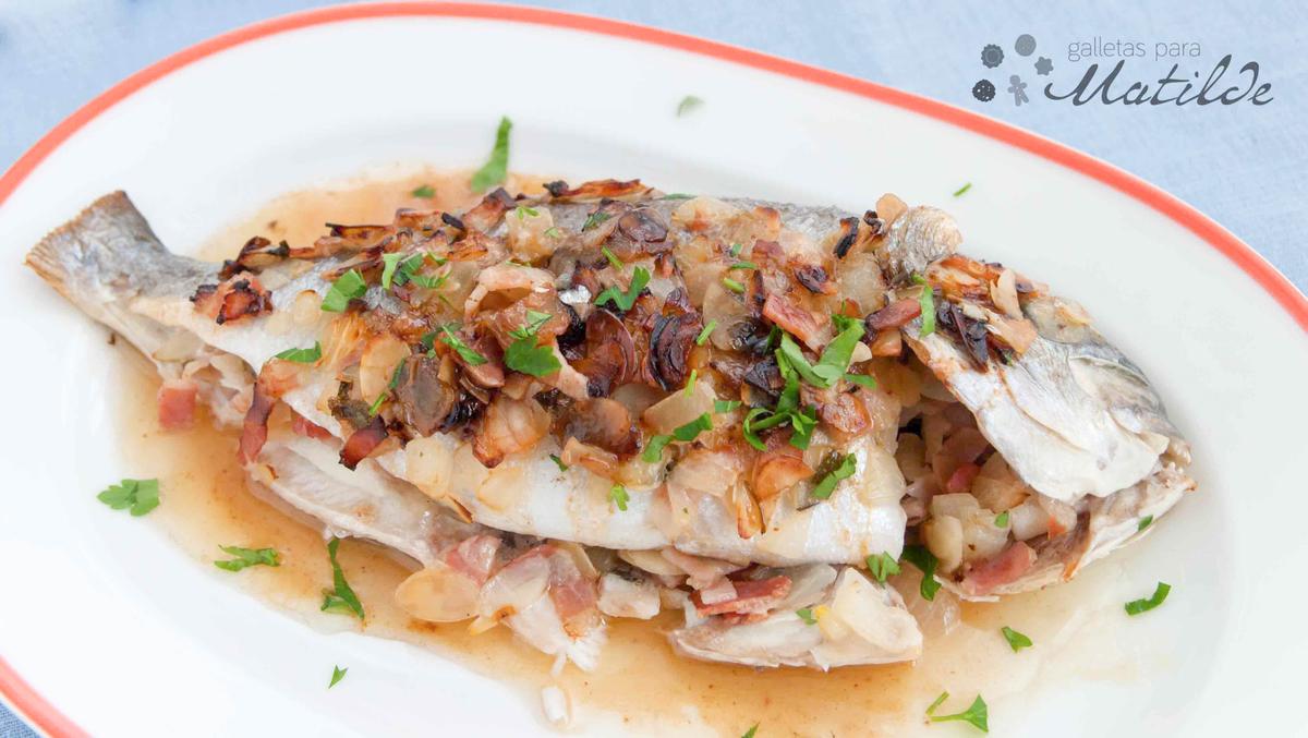 Dorada al horno con almendras