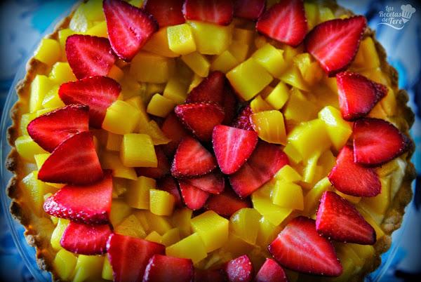 Tartaleta de mango y fresas tererecetas 03