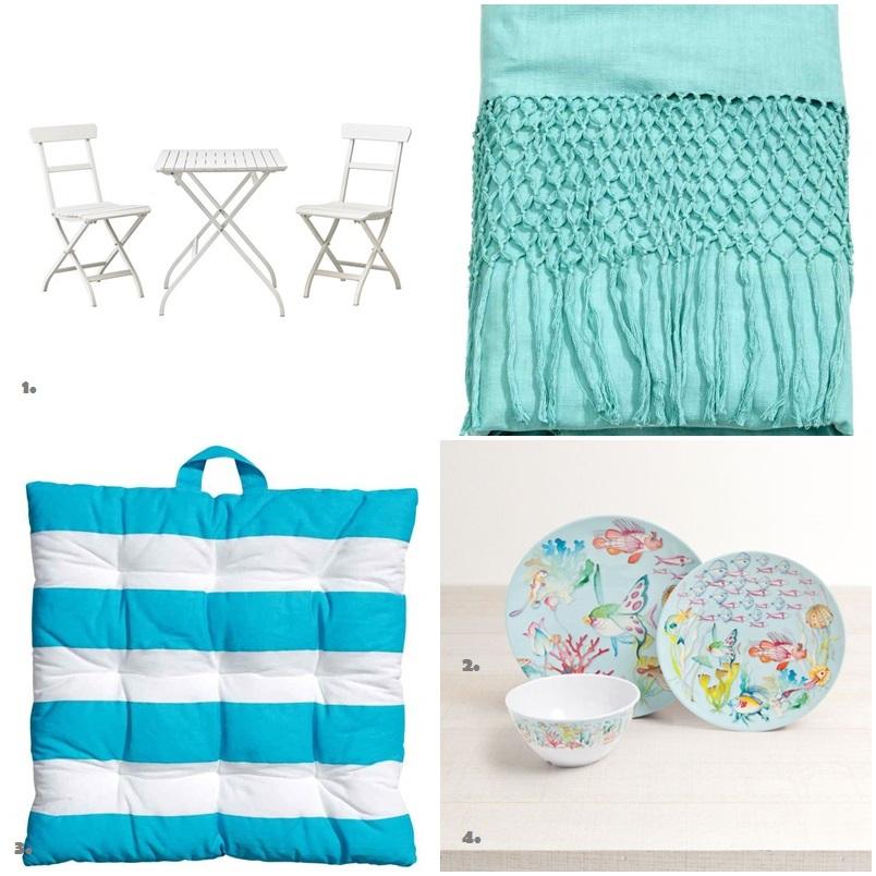 Shopping List para Camping blanco y azul