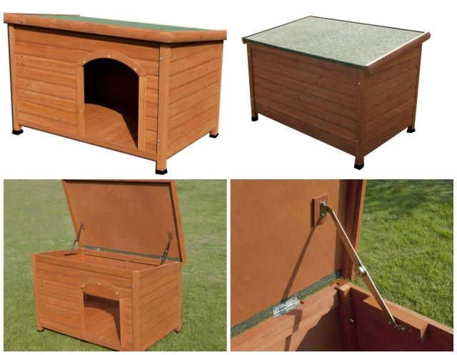 Caseta de perro en madera de pino