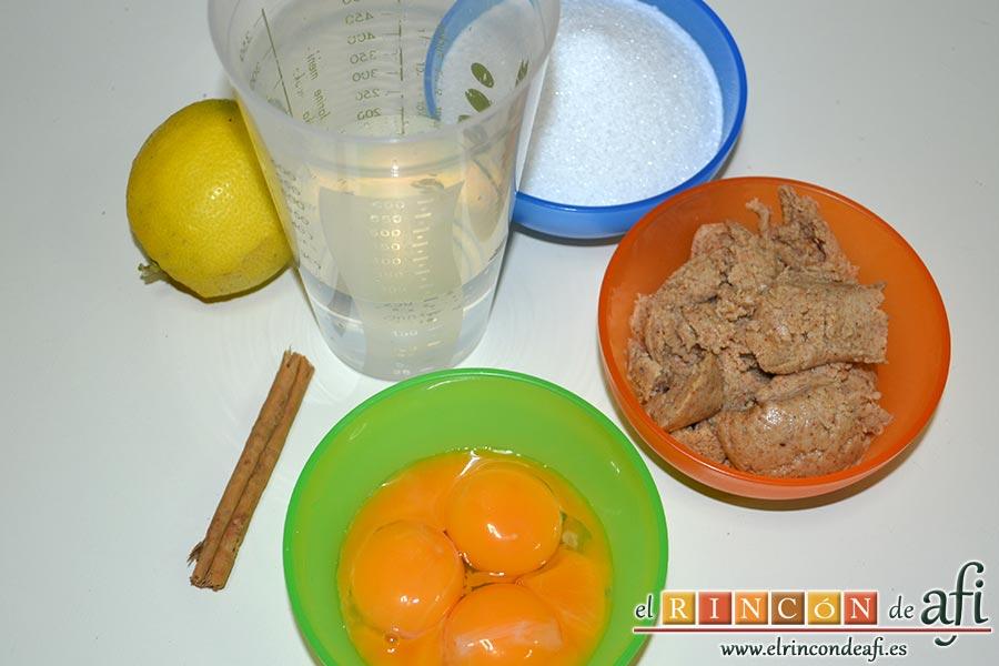 Bienmesabe canario, preparar los ingredientes