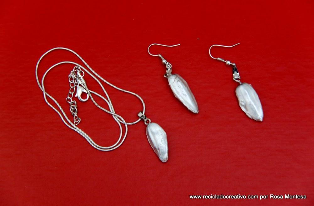 Bisutería reciclando pipas de girasol