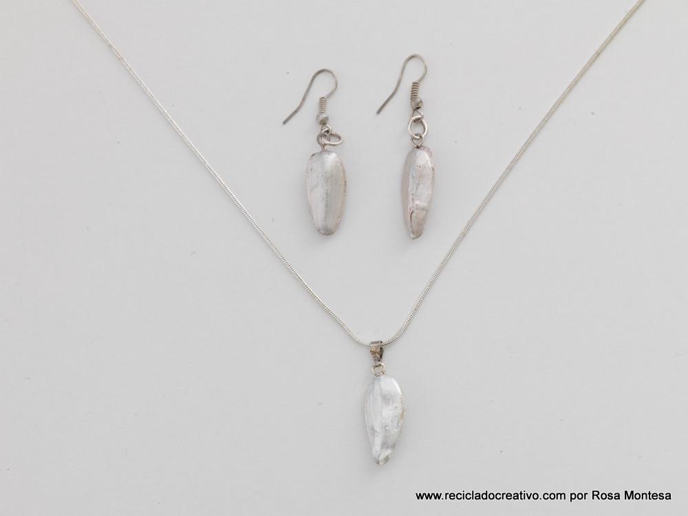 Bisutería reciclando pipas de girasol